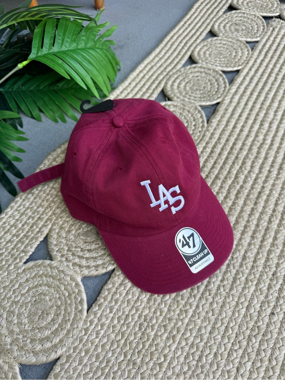 47 Brand Clean Up Adjustable Dad Hat Cap Burgundy Maroon LAS RIP LOS